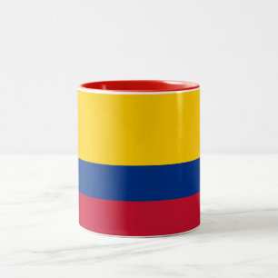 Colombiaanse vlag tweekleurige koffiemok