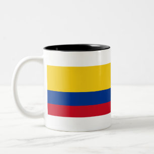 Colombiaanse vlag tweekleurige koffiemok