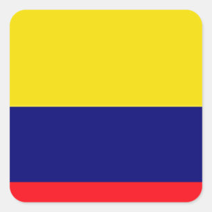 Colombiaanse vlag vierkante sticker