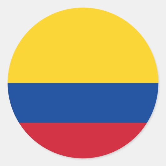 Colombiaanse vlag, vlag van Colombia Ronde Sticker (Voorkant)