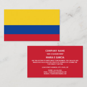 Colombiaanse vlag, vlag van Colombia Visitekaartje