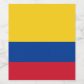 Colombiaanse vlag wijn etiket (Enkel label)