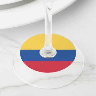 Colombiaanse vlag wijnglaslabel