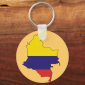 Colombiaanse vlagkaart sleutelhanger (Voorkant)