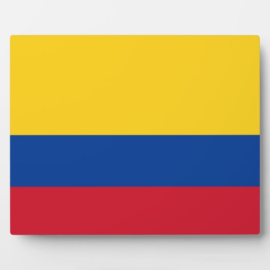 Colombiaanse vlagplaque fotoplaat (Voorkant)