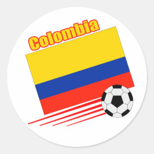 Colombiaanse voetbalploeg ronde sticker