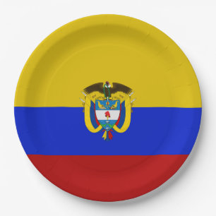 Colombiaanse wapenschild papieren bordje