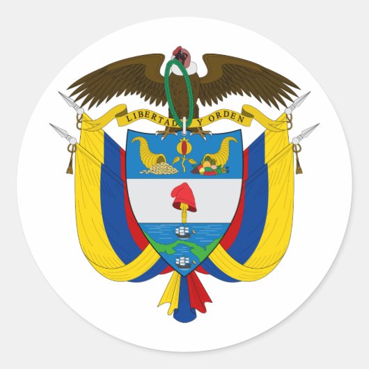 Colombiaanse wapenstilstand CO Ronde Sticker (Voorkant)