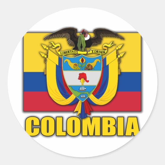 Colombiaanse wapenstilstand ronde sticker (Voorkant)