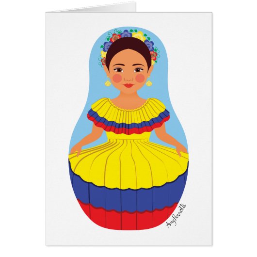 Colombian Matryoshka Kaart (Voorkant)