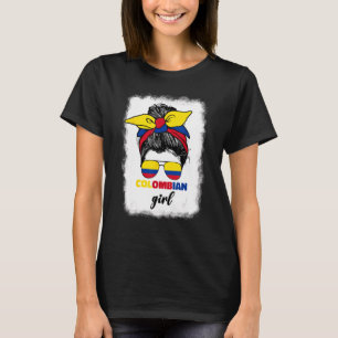 Colombiana Colombiaanse vlag Leuk Colombiaans Meis T-shirt