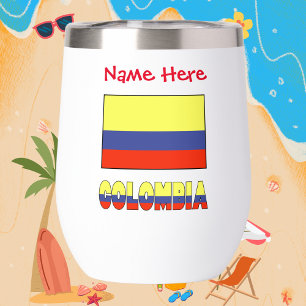 Colombie et personnalisation rouge du drapeau colo