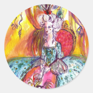 COLOMBINA/Venetiaanse maskerade maskers Ronde Sticker