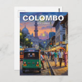 Colombo Sri Lanka Briefkaart (Voorkant / Achterkant)