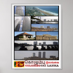 Colombo - Sri Lanka - Mozaïek - Poster