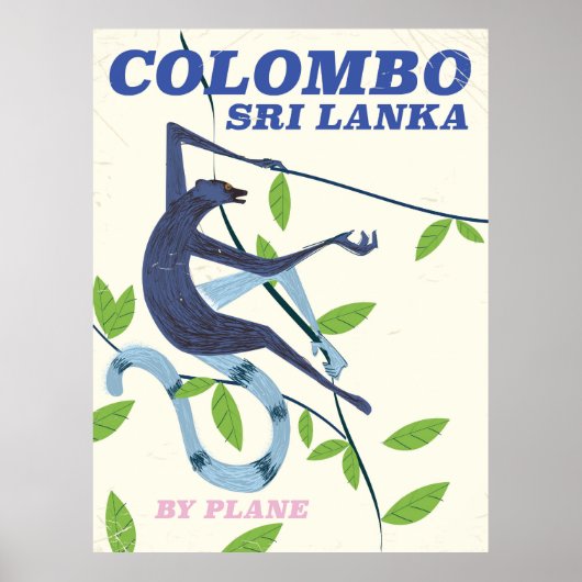 Colombo Sri Lanka —  reisposter Poster (Voorkant)