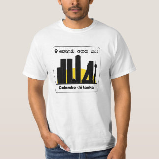 Colombo Sri Lanka skyline-afbeelding in Sinhala T-shirt
