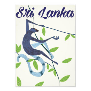 Colombo Sri Lanka vintage stijl reisposter Foto Afdruk