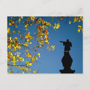 Colombus Monument, Barcelona, Spanje Briefkaart