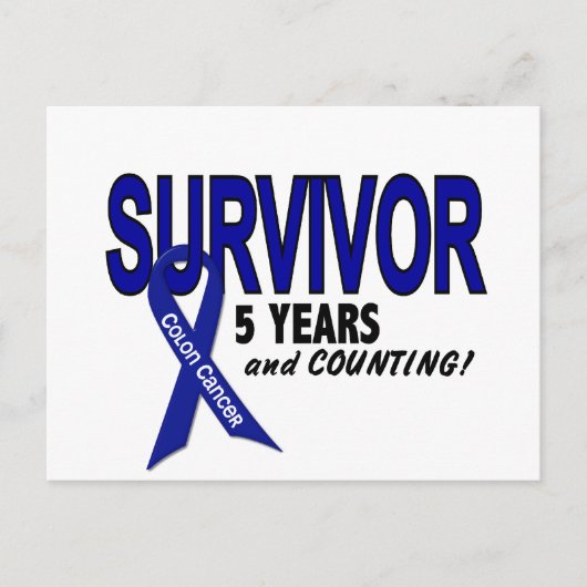 Colon Cancer 5 jaar overleving Briefkaart (Voorkant)