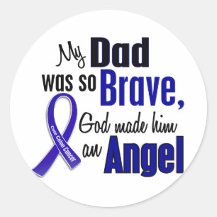 Colon Cancer ANGEL 1 Ronde Sticker