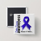 Colon Cancer Awareness 5 Vierkante Button 5,1 Cm (Voorkant /achterkant)