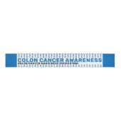 Colon Cancer Awareness Pattern Ribbon Grosgrain Lint (Voorkant)