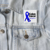 Colon Cancer Awareness Rib Vierkante Button 5,1 Cm (In situ)