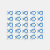 Colon Cancer Awareness Ribbon Soft Fleece Blankets (Voorkant (Horizontaal))