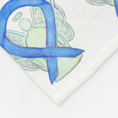 Colon Cancer Awareness Ribbon Soft Fleece Blankets (Hoek)