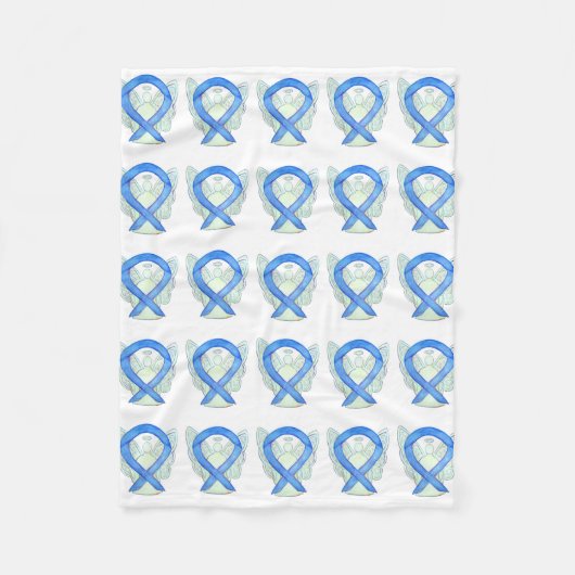 Colon Cancer Awareness Ribbon Soft Fleece Blankets (Voorkant)