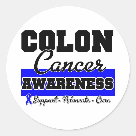 Colon Cancer Awareness Ronde Sticker (Voorkant)