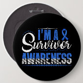 Colon Cancer Awareness/Support Button (Voorkant /achterkant)