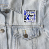 Colon Cancer Awareness Vierkante Button 5,1 Cm (In situ)