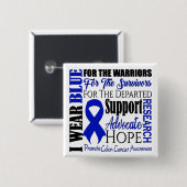 Colon Cancer Awareness Vierkante Button 5,1 Cm (Voorkant /achterkant)