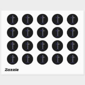 Colon Cancer Fight Cancer Ribbon Ronde Sticker (Vel)