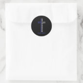 Colon Cancer Fight Cancer Ribbon Ronde Sticker (Tas)