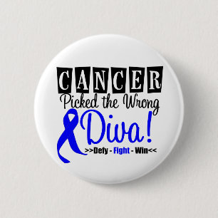 Colon Cancer heeft de verkeerde diva v2 afgebeeld Ronde Button 5,7 Cm