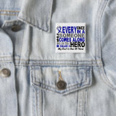 Colon Cancer HERO KOMT OP 1 Pap Vierkante Button 5,1 Cm (In situ)