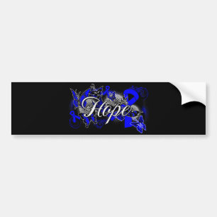 Colon Cancer Hope Garden Ribbon Bumpersticker