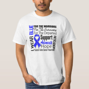 Colon Cancer I Draag Blue Ribbon TRIBUTE T-shirt