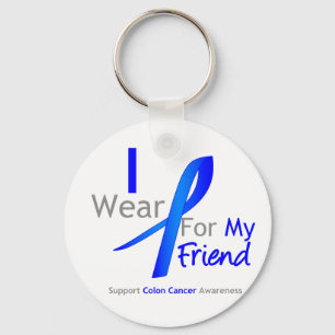 Colon Cancer I Draag Blue voor mijn vriend Sleutelhanger