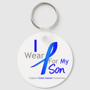 Colon Cancer I Draag Blue voor mijn zoon Sleutelhanger