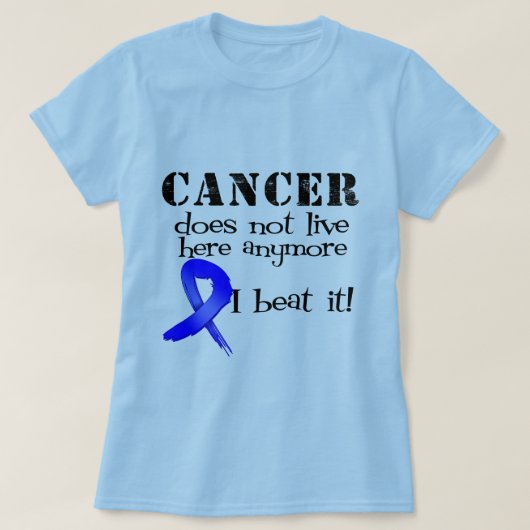 Colon Cancer leeft hier niet meer T-shirt (Design voorkant)