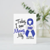 Colon Cancer MISSING MY DAD Briefkaart (Staand voorkant)