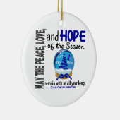 Colon Cancer Noël 3 Globe des neiges Ornements (Droite)