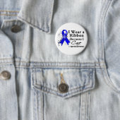Colon Cancer Ribbon omdat ik om Ronde Button 5,7 Cm (In situ)