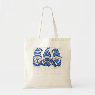 Colon Cancer Support-gnomen met Colorectal Tote Bag
