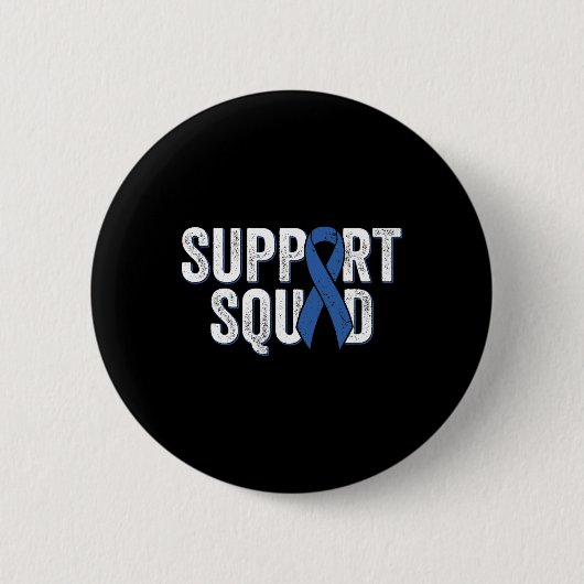 Colon Cancer Support Squad Ronde Button 5,7 Cm (Voorkant)