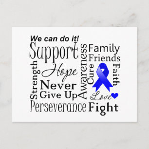 Colon Cancer Supportive Words Briefkaart